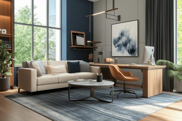5 Astuces pour Aménager un Espace Bureau dans Votre Salon sans Perdre de Place